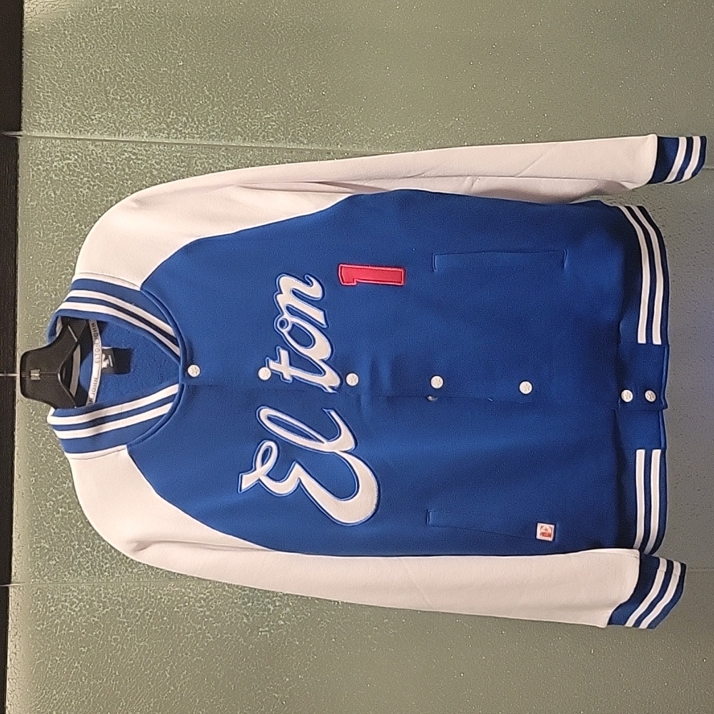 Elton John baseball jacket/royal blue and white/xl/brand new